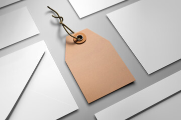 View of a label paper tag