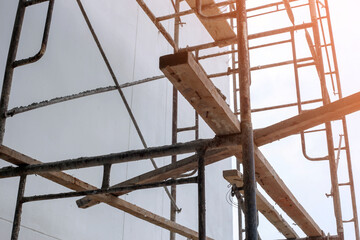 scaffolding on a construction site