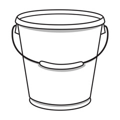 bucket line vector illustration