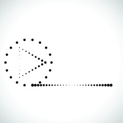 Linear halftone dots design . Elements for your design. Vector illustration