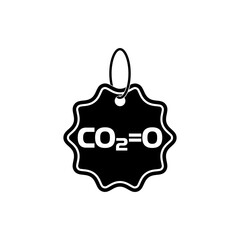 Zero CO2 emissions icon isolated on white background