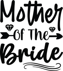Naklejka premium Mother Of The Bride, Bridal Party Vector