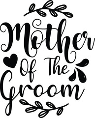 Mother Of The Groom, Bridal Party Vector
