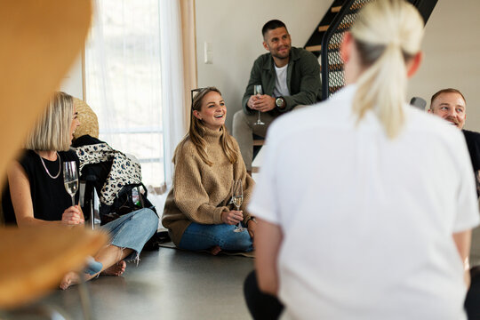 Group of friends spending time together