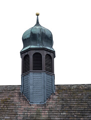 architectural element pinnacle of Baroque architecture isolated on white