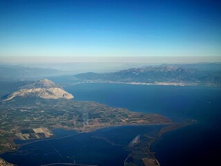 Griechenland von oben, Flugzeug, Ionisches Meer