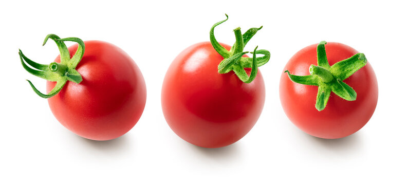 omato isolated on white. Tomato set.