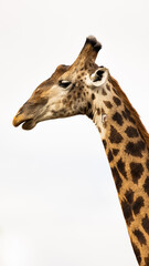 a giraffe face close up