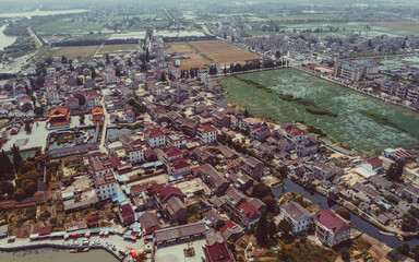 aerial view of the city