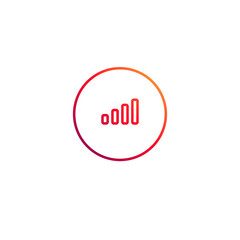 Signal bar icon. Status bar symbol. Vector Illustration  for mobile concept and web design. 