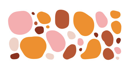 Fototapeta premium Vector illustration of different circles, isolated on white background. Hand-drawn set of colorful shapes, in flat style. Suitable for web and print design.