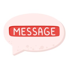 Bubble chat message icon, cartoon style