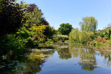 Fototapeta na wymiar Bassin, Les jardins de Claude Monet, Giverny, Eure, 27, Normandie