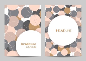 Vector templates for brochure cover in A4 size.