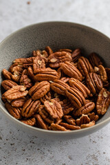 raw pecans in a bowl