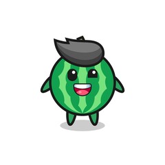illustration of an watermelon character with awkward poses