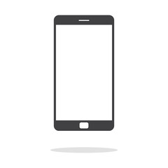 Smartphone realistic mockup. Mobile phone frame with blank display, front view.