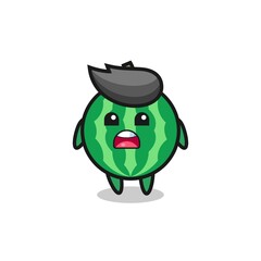 watermelon illustration with apologizing expression, saying I am sorry