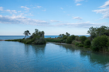 Landscape of adriatic sea, Trabocchi coast, to abruzzo, in italy.