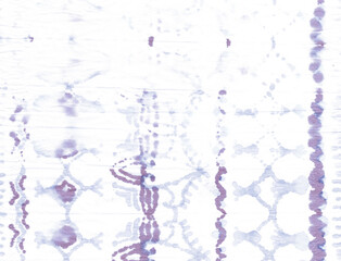 Style Ikat Pattern. Blue Fur Bleed Ethnic