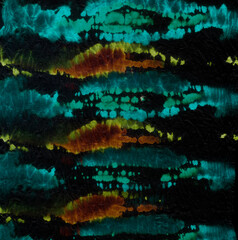 Aztec Ethnic Ikat Patterns. Black Dye Grunge