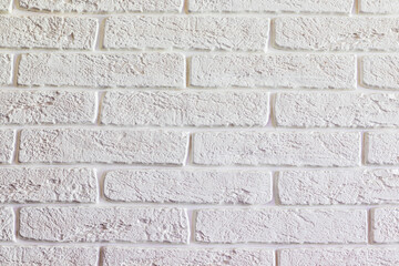 Texture for background. Gypsum white brick wall.