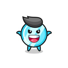 the illustration of cute mirror doing scare gesture