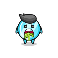 the cute mirror character with puke