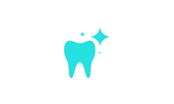 blue shine abstract tooth logo symbol vector icon illustration graphic design