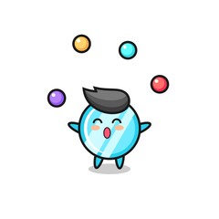 the mirror circus cartoon juggling a ball