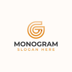 Letter G Monogram Modern Concept Logo Template Vector Illustration