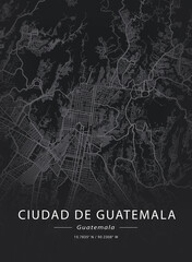Map of Guatemala City, Guatemala