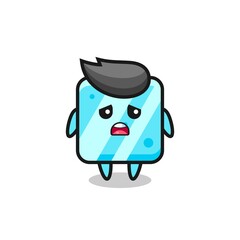 disappointed expression of the ice cube cartoon