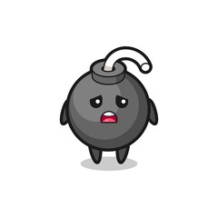 disappointed expression of the bomb cartoon