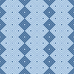 Japanese Overlap Square Net Vector Seamless Pattern