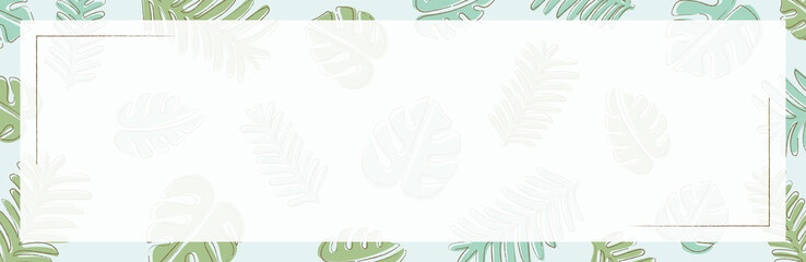 夏のボタニカルフレーム（横長）