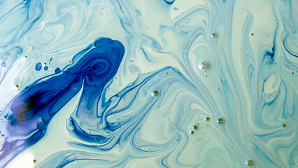 The colors of the aqueous ink are translucent. Abstract multicolored marble texture background