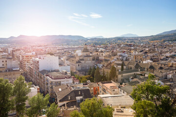 Obraz premium Panorama of Caravaca de la Cruz, province of Murcia, place of pilgrimage, Spain
