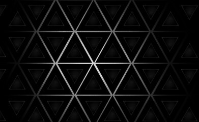 black triangular carbon texture, 3d curly triangles background.