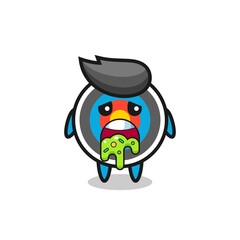 Fototapeta premium the cute target archery character with puke