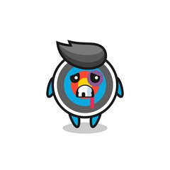 injured target archery character with a bruised face