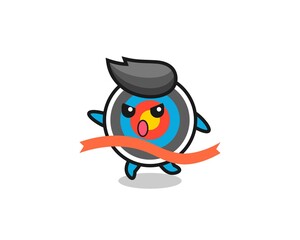 cute target archery illustration is reaching the finish