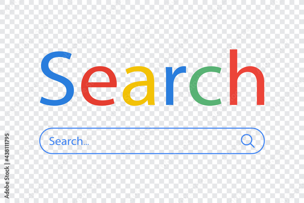 Poster search bar design element. web page template. isolated background. user interface icon.