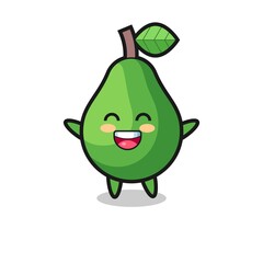happy baby avocado cartoon character