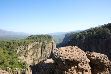 Fototapeta na wymiar Beautiful landscape with canyon on sunny day