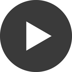 Play video or play media flat icon for apps and websites