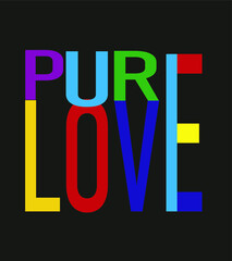 pure love graphic design vector art