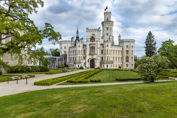 Fototapeta premium Hluboka nad Vltavou castle in Southern Bohemia, Czech Republic
