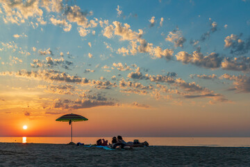 Sunset in Rodi Garganico, National park Gargano, Apulia, Italy