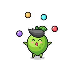 the lime circus cartoon juggling a ball